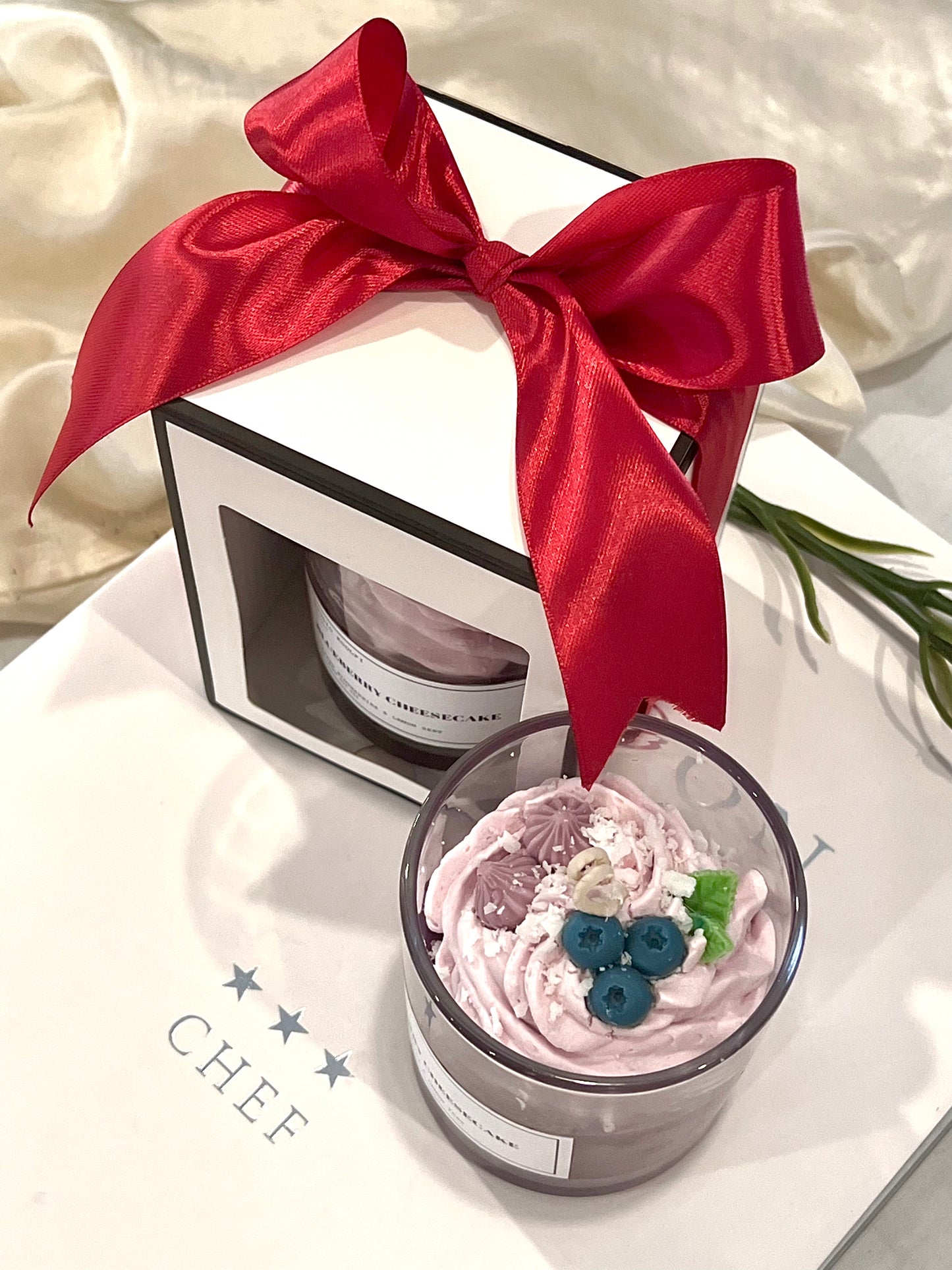 Blueberry Cheesecake Dessert Candle