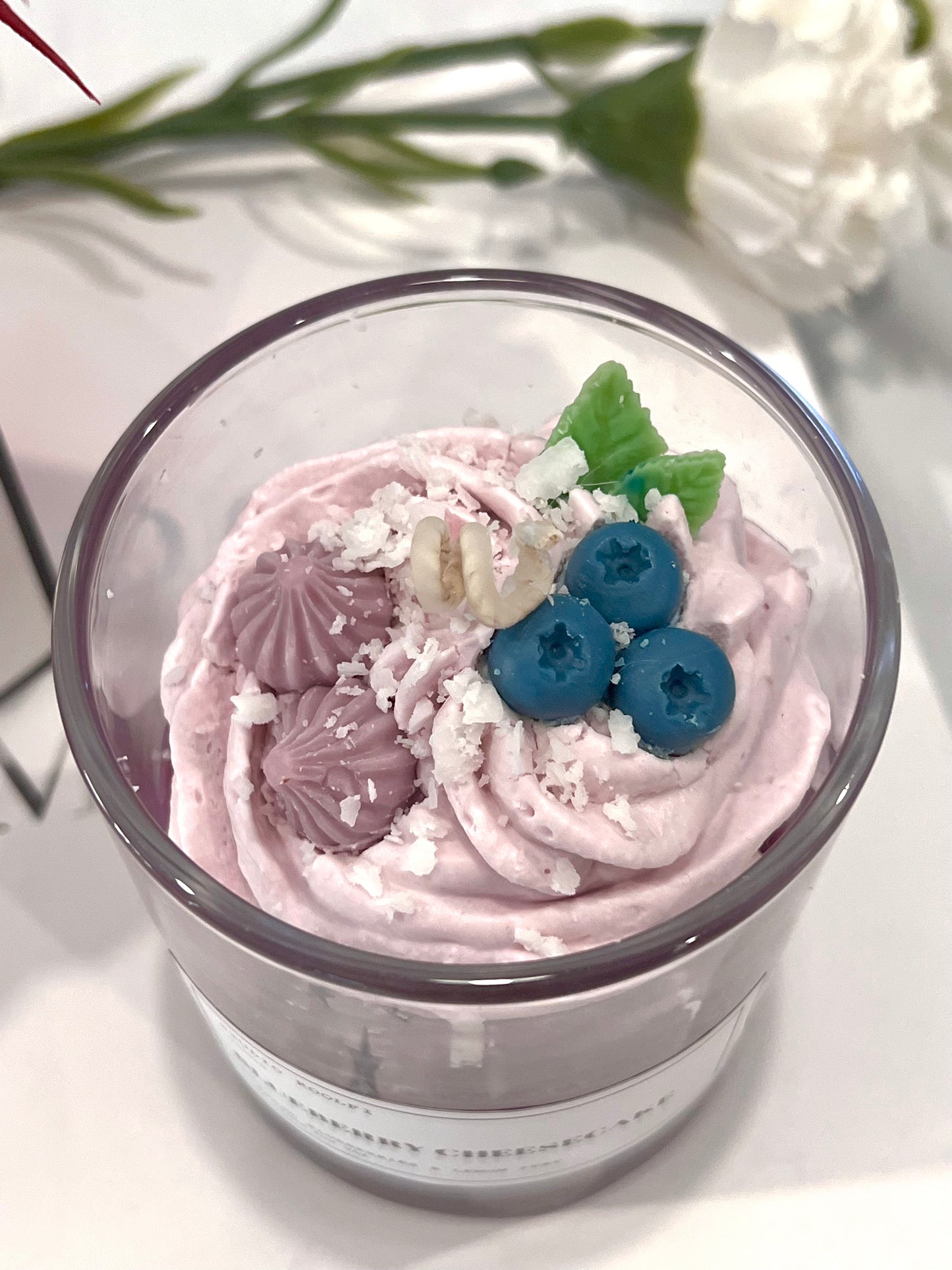 Blueberry Cheesecake Dessert Candle